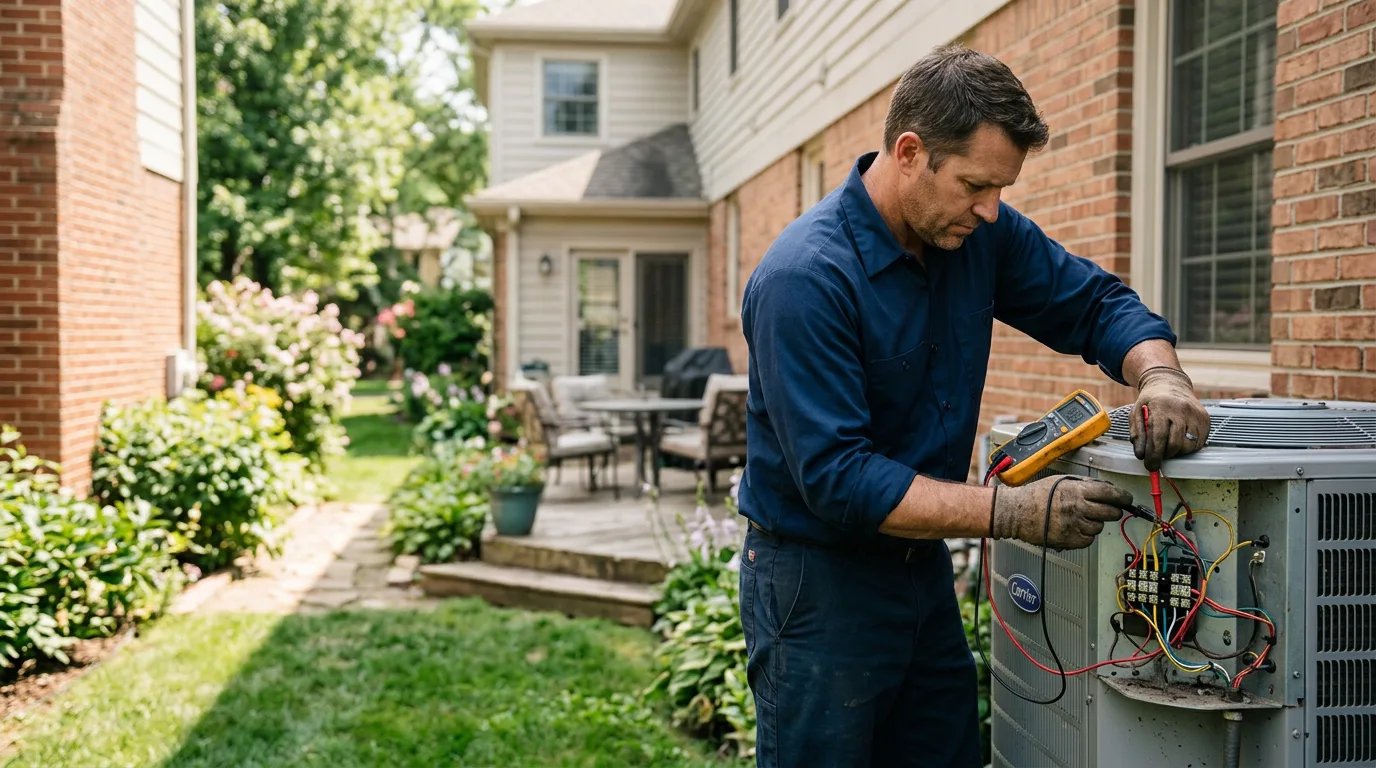 HVAC technician working near Batchtown, IL